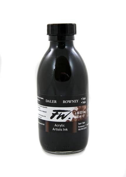 Daler Rowney FW Ink Sıvı Akrilik Boya 180ml Sepia - 1