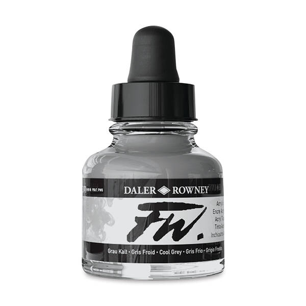 Daler Rowney FW Ink Sıvı Akrilik Boya 29,5ml Cool Grey - 1