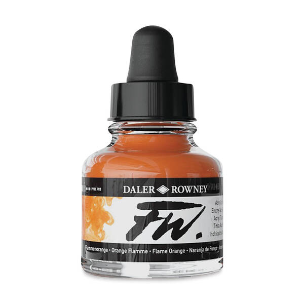 Daler Rowney FW Ink Sıvı Akrilik Boya 29,5ml Flame Orange - 2