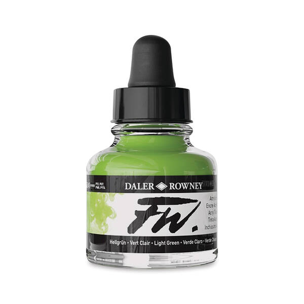 Daler Rowney FW Ink Sıvı Akrilik Boya 29,5ml Light Green - 1