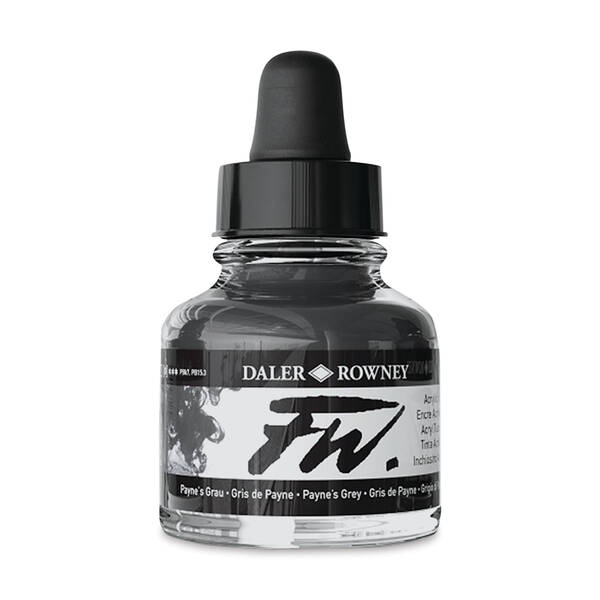 Daler Rowney FW Ink Sıvı Akrilik Boya 29,5ml Paynes Grey - 1