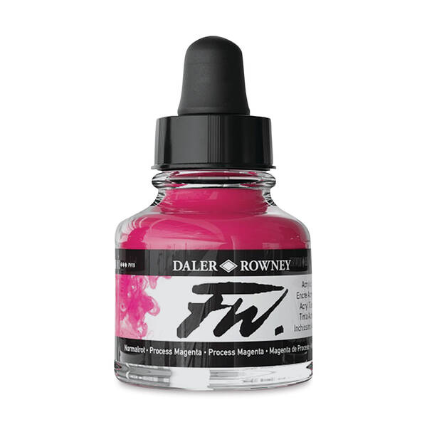 Daler Rowney FW Ink Sıvı Akrilik Boya 29,5ml Process Magenta - 1