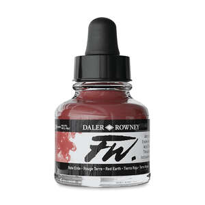 Daler Rowney FW Ink Sıvı Akrilik Boya 29,5ml Red Earth - Daler Rowney