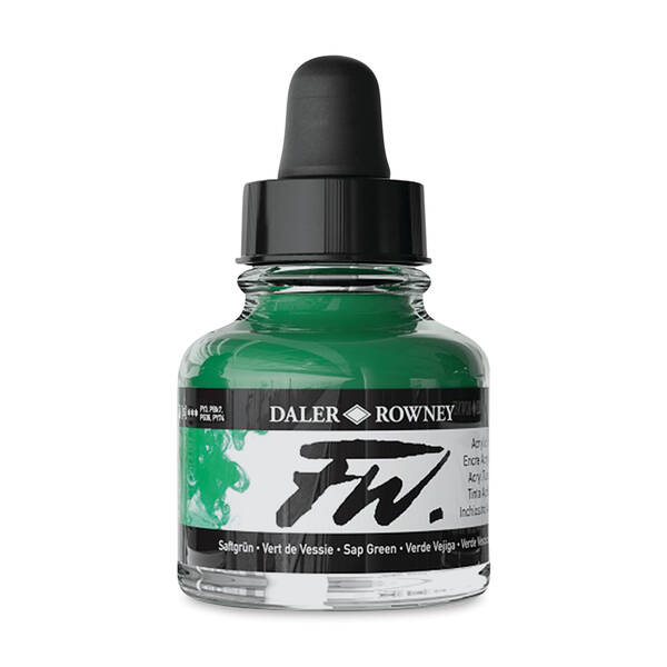 Daler Rowney FW Ink Sıvı Akrilik Boya 29,5ml Sap Green - 1