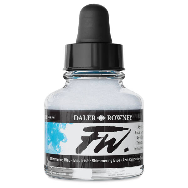 Daler Rowney FW Ink Sıvı Akrilik Boya 29,5ml Shimmering Blue - 1