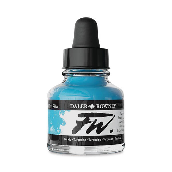 Daler Rowney FW Ink Sıvı Akrilik Boya 29,5ml Turquoise - 1