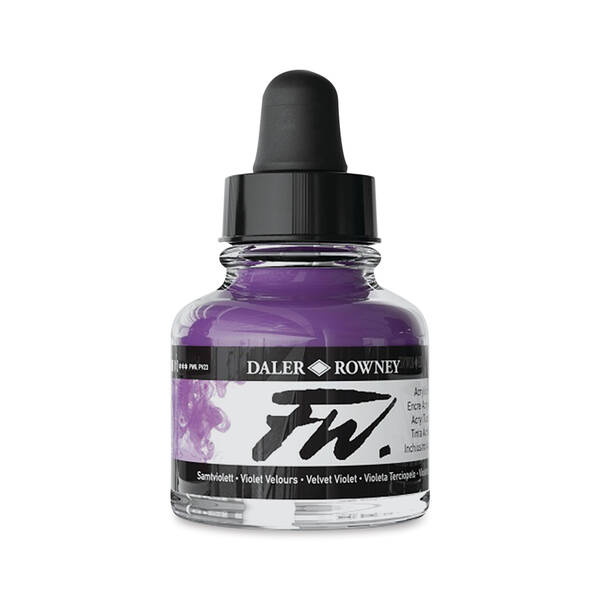 Daler Rowney FW Ink Sıvı Akrilik Boya 29,5ml Velvet Violet - 1