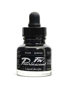 Daler Rowney FW Pearlescent Sıvı Akrilik Boya 29,5 Ml Black - 1