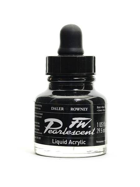 Daler Rowney FW Pearlescent Sıvı Akrilik Boya 29,5 Ml Black
