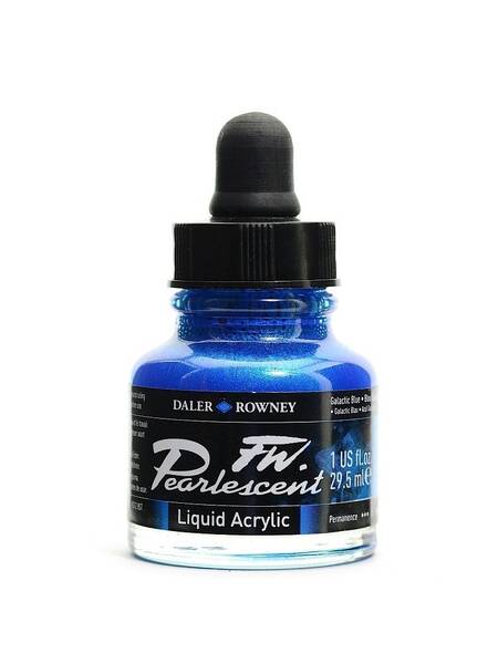 Daler Rowney FW Pearlescent Sıvı Akrilik Boya 29,5 Ml Galactic Blue - 1