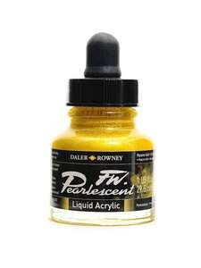 Daler Rowney FW Pearlescent Sıvı Akrilik Boya 29,5 Ml Mazuma Gold - 3