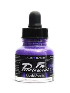 Daler Rowney FW Pearlescent Sıvı Akrilik Boya 29,5 Ml Moon Violet - Daler Rowney