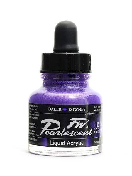 Daler Rowney FW Pearlescent Sıvı Akrilik Boya 29,5 Ml Moon Violet - 2
