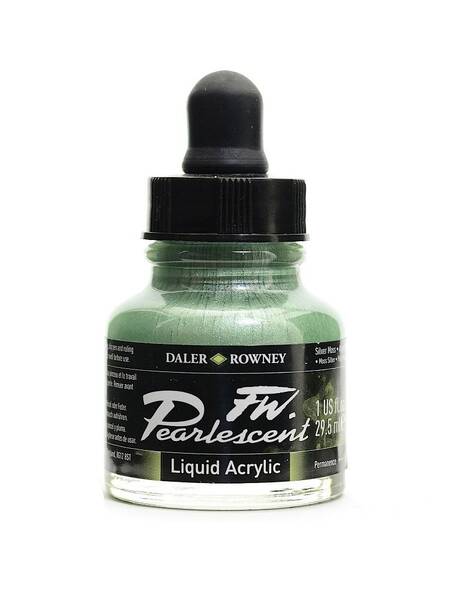 Daler Rowney FW Pearlescent Sıvı Akrilik Boya 29,5 Ml Silver Moss - 2