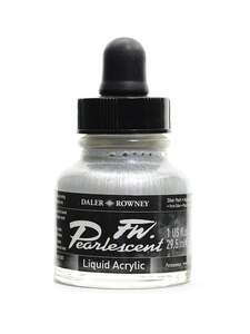 Daler Rowney FW Pearlescent Sıvı Akrilik Boya 29,5 Ml Silver Pearl - Thumbnail