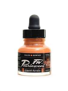 Daler Rowney FW Pearlescent Sıvı Akrilik Boya 29,5 Ml Sun Orange - 1
