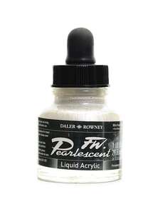 Daler Rowney FW Pearlescent Sıvı Akrilik Boya 29,5 Ml White Pearl - 1