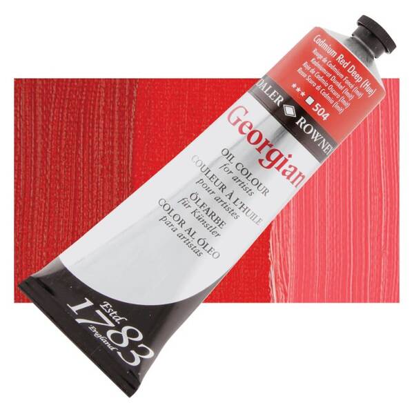 Daler Rowney Georgian Yağlı Boya 225 Ml Cadmium Red Deep Hue - 1