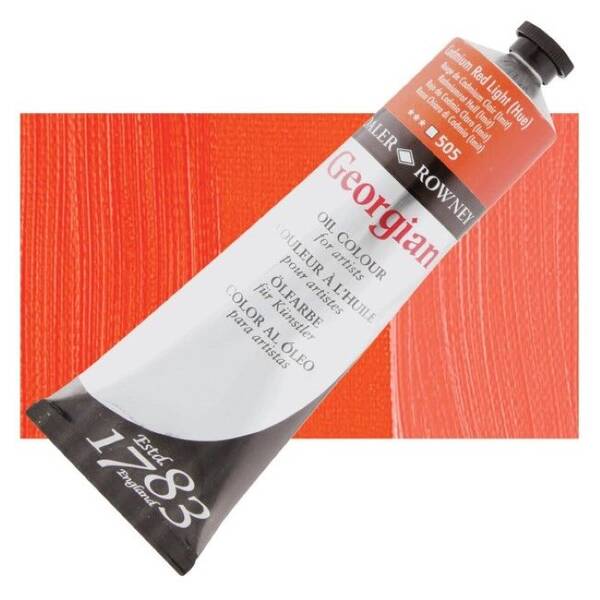 Daler Rowney Georgian Yağlı Boya 225 Ml Cadmium Red Light Hue - 1