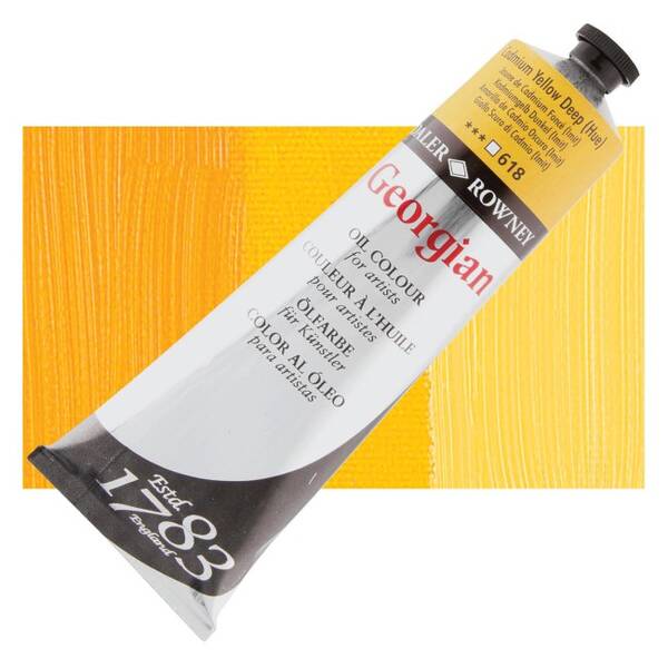 Daler Rowney Georgian Yağlı Boya 225 Ml Cadmium Yellow Deep Hue - 1