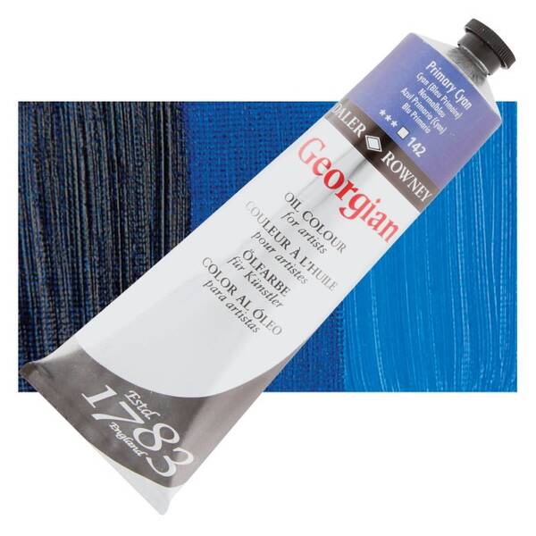 Daler Rowney Georgian Yağlı Boya 225 Ml Primary Cyan - 1