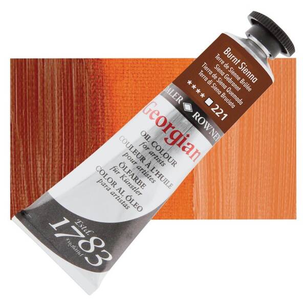 Daler Rowney Georgian Yağlı Boya 38 Ml Burnt Sienna - 1