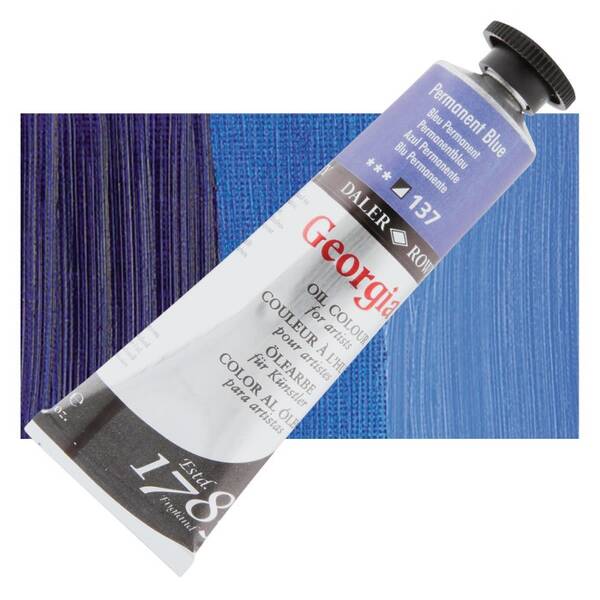 Daler Rowney Georgian Yağlı Boya 38 Ml Permanent Blue - 1