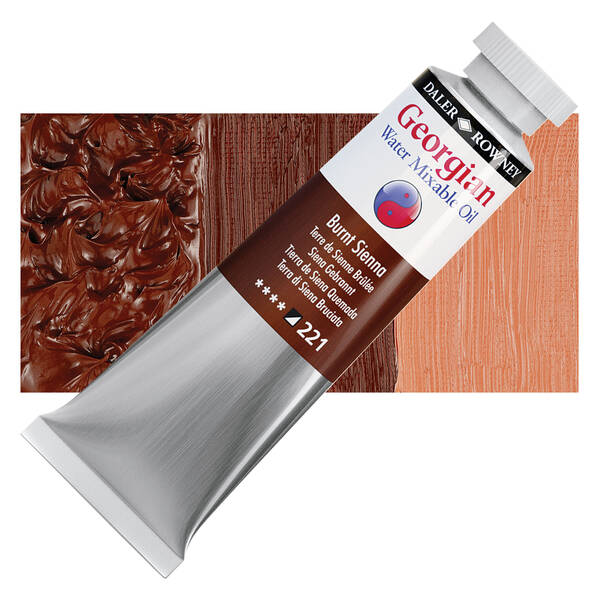 Daler Rowney Georgian Su Bazlı Yağlıboya 37ml Burnt Sienna - 1