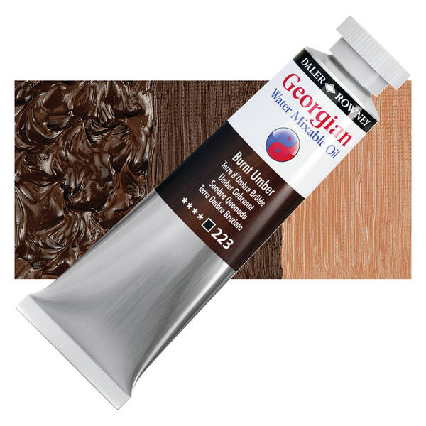 Daler Rowney Georgian Su Bazlı Yağlıboya 37Ml Burnt Umber - 1