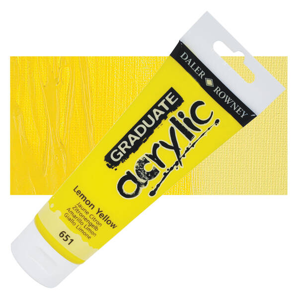 Daler Rowney Graduate Akrilik 120 Ml Lemon Yellow - 1