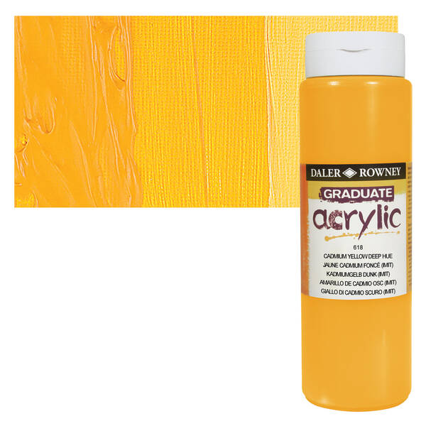 Daler Rowney Graduate Akrilik 500 Ml Cadmium Yellow Deep Hue - 1