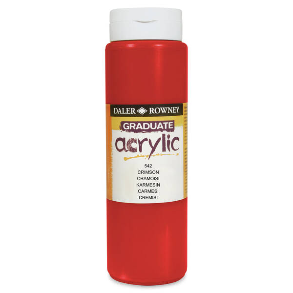 Daler Rowney Graduate Akrilik 500 Ml Crimson - 3