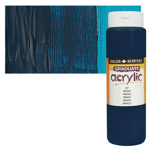 Daler Rowney Graduate Akrilik 500 Ml Indigo - 1