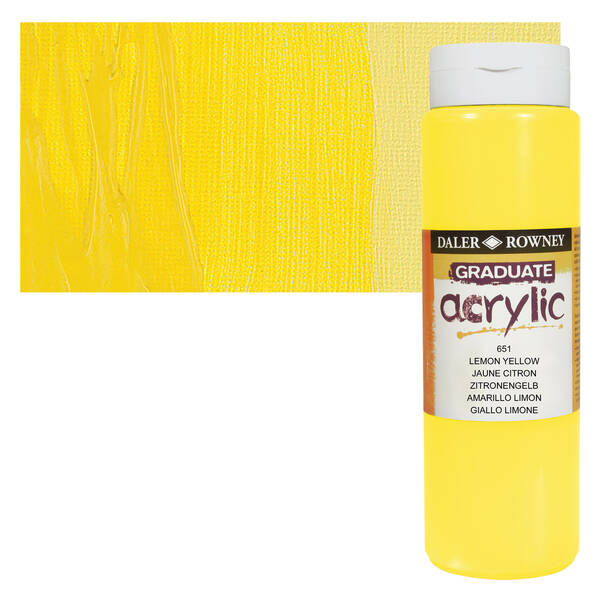 Daler Rowney Graduate Akrilik 500 Ml Lemon Yellow - 1