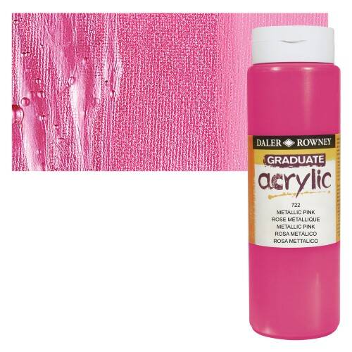 Daler Rowney Graduate Akrilik 500 Ml Metallic Pink - 1