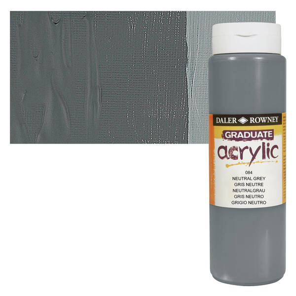 Daler Rowney Graduate Akrilik 500 Ml Neutral Grey - 1