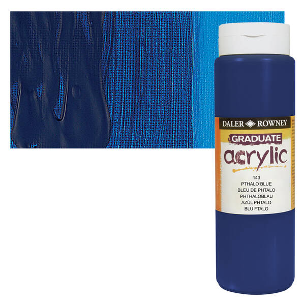 Daler Rowney Graduate Akrilik 500 Ml Phthalo Blue - 1