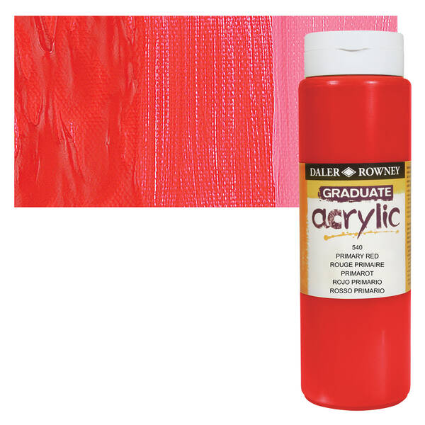 Daler Rowney Graduate Akrilik 500 Ml Primary Red - 1