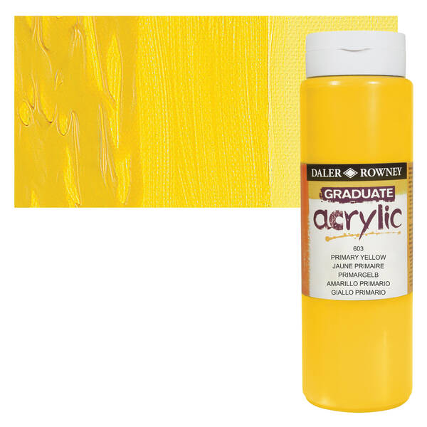 Daler Rowney Graduate Akrilik 500 Ml Primary Yellow - 1