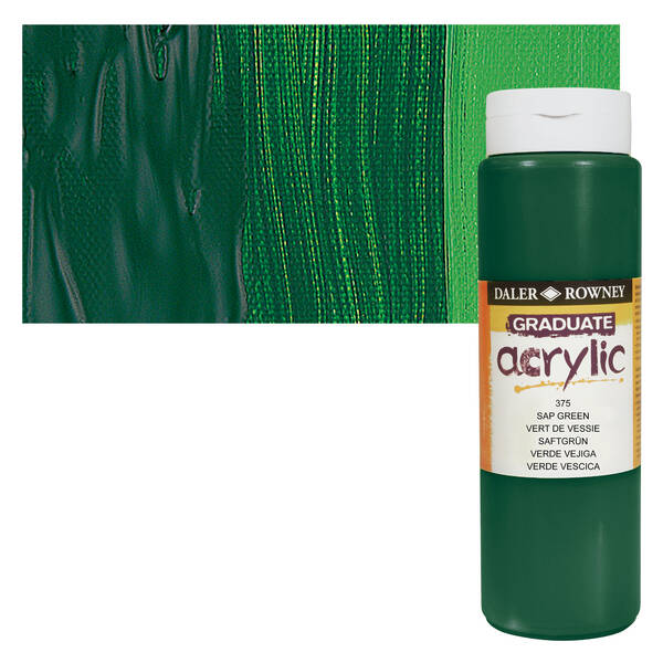 Daler Rowney Graduate Akrilik 500 Ml Sap Green - 1