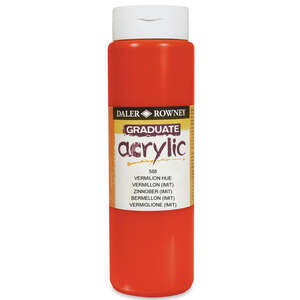 Daler Rowney Graduate Akrilik 500 Ml Vermilion - 3