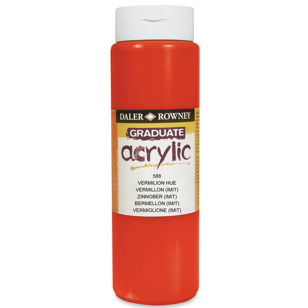 Daler Rowney Graduate Akrilik 500 Ml Vermilion - 3