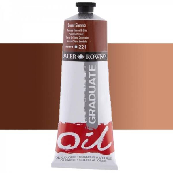 Daler Rowney Graduate Yağlı Boya 200 Ml Burnt Sienna - 1