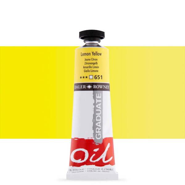 Daler Rowney Graduate Yağlı Boya 38 Ml Lemon Yellow - 1