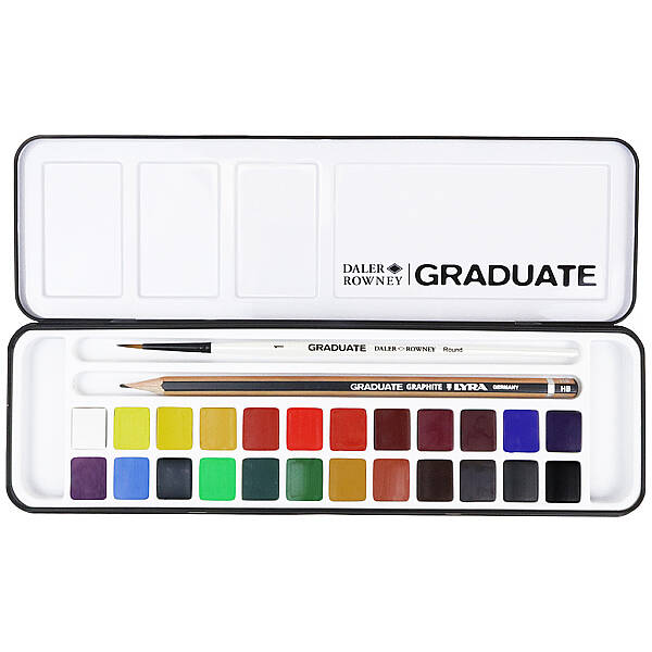 Daler Rowney Graduate Watercolor Set 24'lü Yarım Tablet - 3
