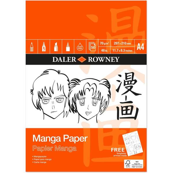 Daler Rowney Manga Marker Defteri A4 70gr 50 Yaprak