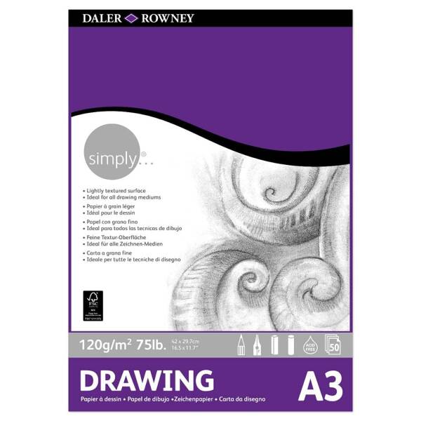Daler Rowney Simply Eskiz Defteri A3 120gr 50 Sayfa - 1