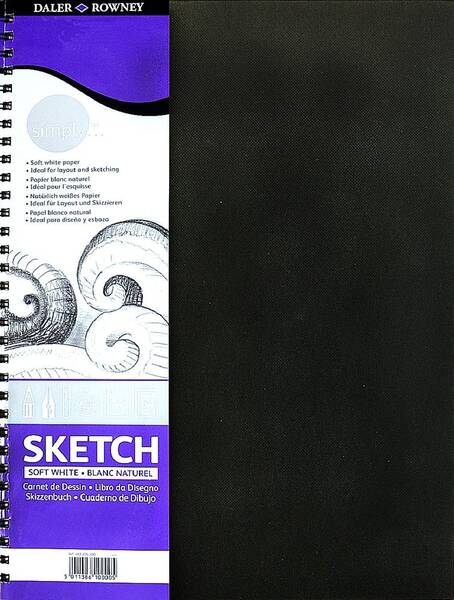 Daler Rowney Simply Sert Kapak Eskiz Defteri A4 100gr 54 Yaprak - 1