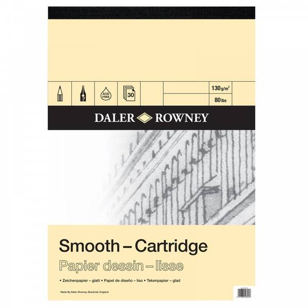 Daler Rowney Smooth Cardridge Eskiz Defteri A3 130Gr 30 Yaprak - 1