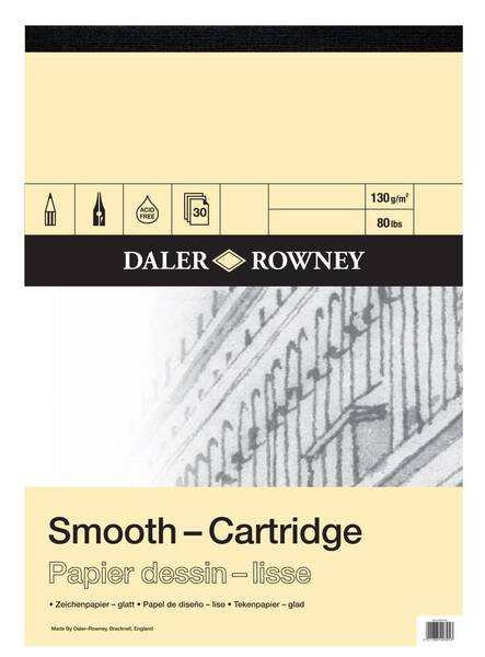 Daler Rowney Smooth Cardridge Eskiz Defteri A4 130Gr 30 Yaprak - 1